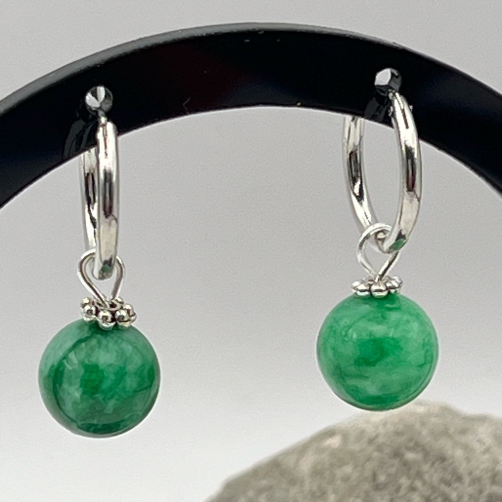GREEN JASPER EARRINGS